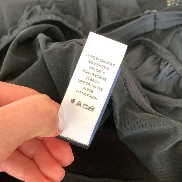 Swimsuits for All Swim 365 Laser Cut Off The Shoulder Swim Dress‎ Black Size 26 - Picture 7 of 15